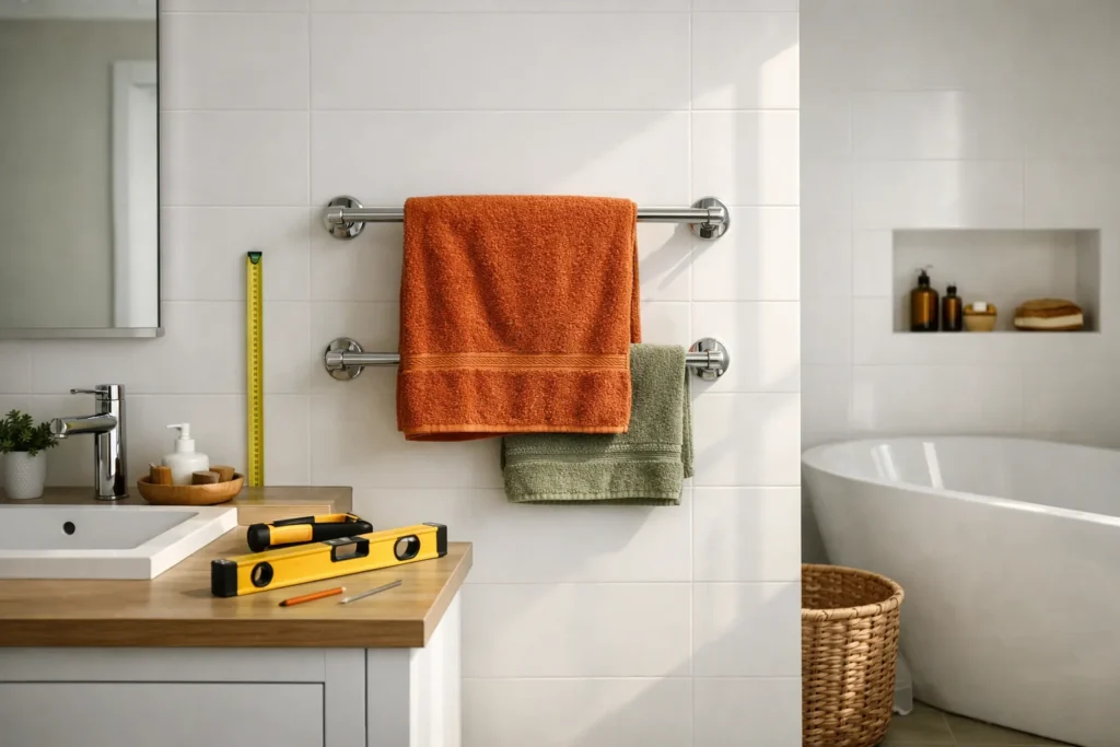 Hauteur optimale pour installer un porte-serviette : Guide pratique