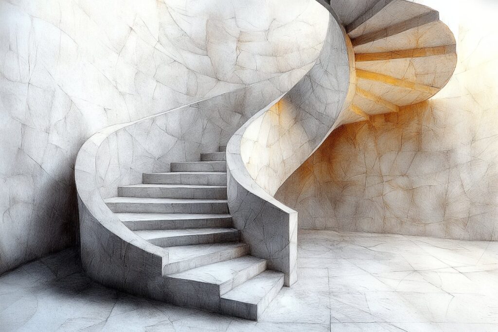 Escalier tournant : les étapes pour dessiner un plan précis
