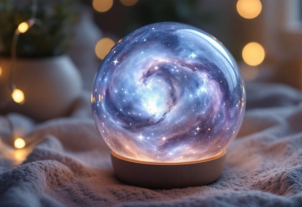 Lampe galaxie : l’univers comme veilleuse