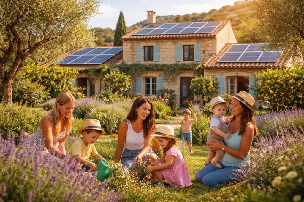 Énergie durable en Provence pour mamans écolos avec installation solaire