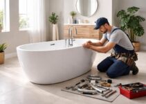 Installer une baignoire îlot Jacob Delafon dans votre salle de bain